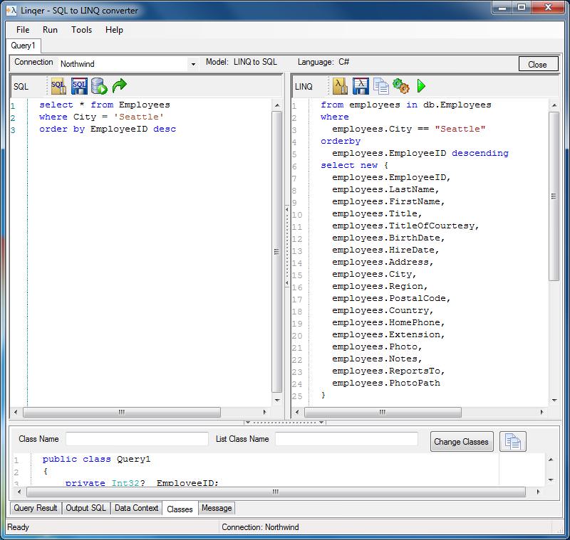 SQL语句转linq代码的利器——Linqer 4.6 学习版_懒得勤快的博客_互联网分享精神